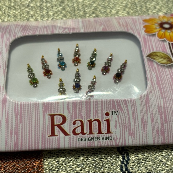 10 Multicolored Bindis, Forehead Gems, Body Jewels - Picture 9 of 9